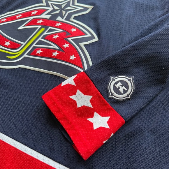 Vintage Columbus Blue Jackets Original Logo Jersey Size XXL - Picture 3 of 10